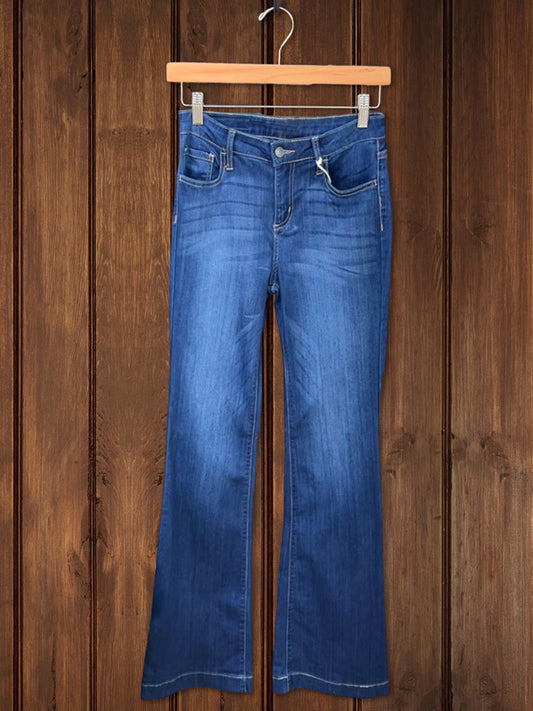 High Rise Stretch Flared Jeans