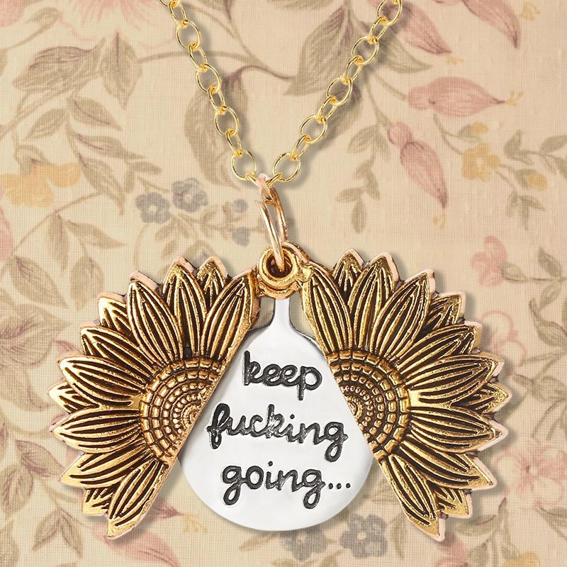 Street Style Sunflower Letter Necklace