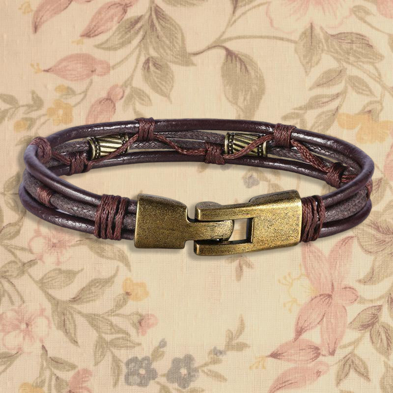 Vintage Fashion Wax Thread Buckle Bracelet