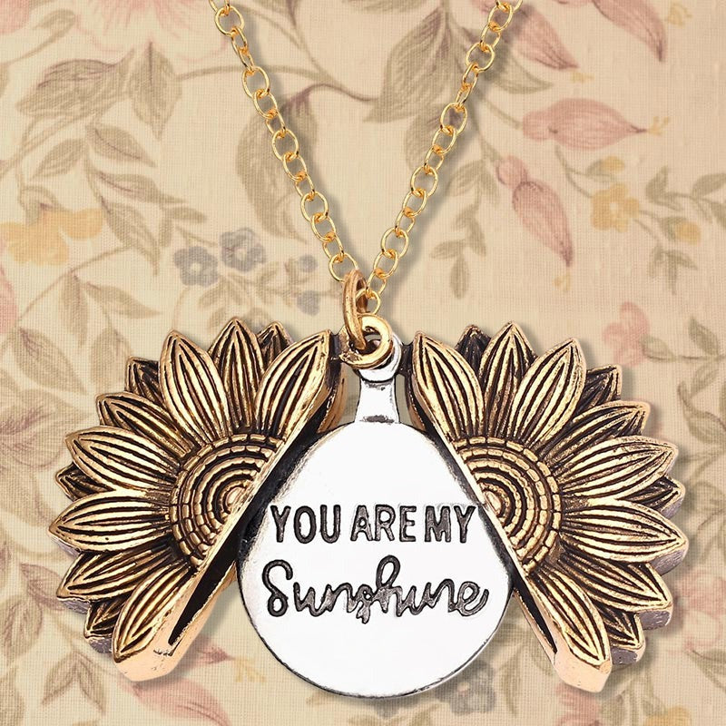 Street Style Sunflower Letter Necklace